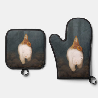 Kittelsen White-Beer King Valemon Ovenwant & Pannenlap Set