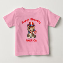 Kitten (1b) Patriotic Kid T-Shirt