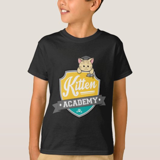Kitten Academy Crest T-shirt (Voorkant)