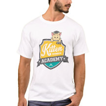 Kitten Academy Crest T-shirt (wit)