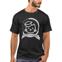 Kitten Academy Fancy Logo T-shirt (wit)