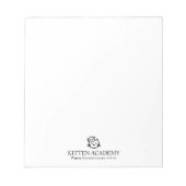 Kitten Academy Logo Notitieblok (Voorkant)