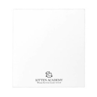 Kitten Academy Logo Notitieblok