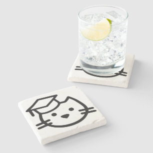 Kitten Academy Plain Logo Stone Onderzetter
