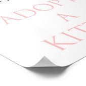 Kitten Adoption Sign kat verjaardagsfeestje Poster (Hoek)