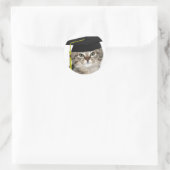 Kitten afgestudeerden ronde sticker (Tas)