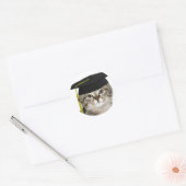 Kitten afgestudeerden ronde sticker (Envelop)