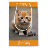 Kitten and Mouse  Medium Cadeauzakje (Voorkant)