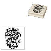 Kitten Angel Quote Rubber Stamp Rubberstempel (Gestempeld)