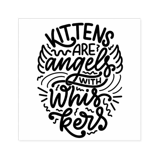 Kitten Angel Quote Rubber Stamp Rubberstempel (Afrduk)