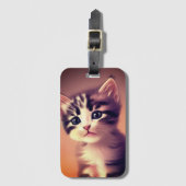 Kitten Art Bagagelabel (Voorkant (verticaal))