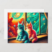 Kitten Art Briefkaart (Voorkant / Achterkant)