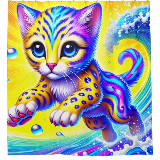 Kitten Art Douchegordijn (Voorkant)