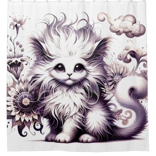 Kitten Art Douchegordijn (Voorkant)
