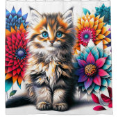 Kitten Art Douchegordijn (Voorkant)