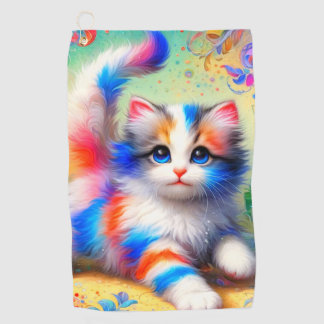 Kitten Art Golfhanddoek