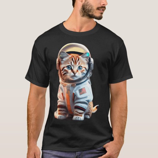 Kitten Astronaut T-shirt (Voorkant)