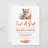 Kitten Baby Douche Uitnodigingen (Voorkant)