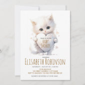 Kitten Baby shower gepersonaliseerde uitnodiging (Voorkant)