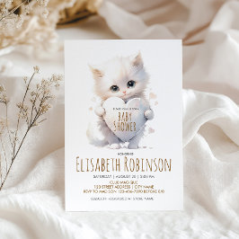 Kitten Baby shower gepersonaliseerde uitnodiging
