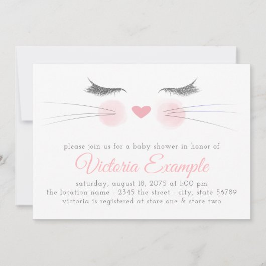 Kitten Baby shower Kaart (Voorkant)