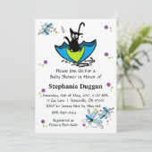 Kitten Baby shower Uitnodiging (Staand voorkant)