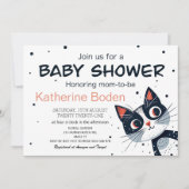 Kitten Baby shower Uitnodiging Schattige Kat Baby  (Voorkant)