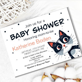 Kitten Baby shower Uitnodiging Schattige Kat Baby 