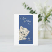 Kitten Belated Birthday Kaart (Staand voorkant)