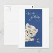 Kitten Belated Birthday Kaart (Voorkant / Achterkant)
