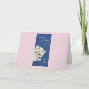 Kitten Belated Birthday Kaart