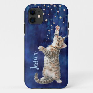Kitten Bereiken voor Sterren Gepersonaliseerde iPh Case-Mate iPhone Case