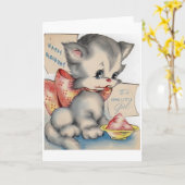  Kitten Beste Little Girl Verjaardag Kaart (Gele Bloem)