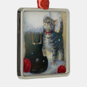 Kitten bij Santa's Boot Metalen Ornament (Rechts)