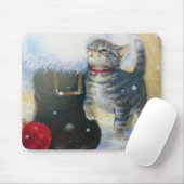 Kitten bij Santa's Boot Muismat (Met muis)