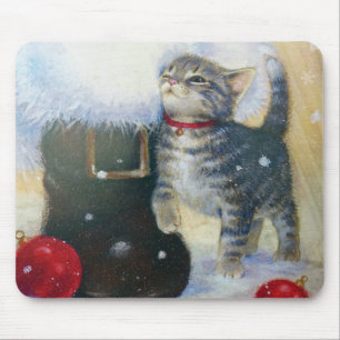 Kitten bij Santa's Boot Muismat