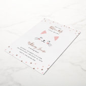 Kitten Birthday Party Folie Uitnodiging (Gedraaid)