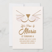 Kitten Birthday Paw-ty Party Animal Kaart (Voorkant)