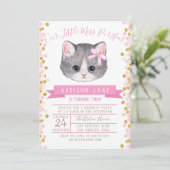 Kitten Birthday Uitnodiging (Staand voorkant)