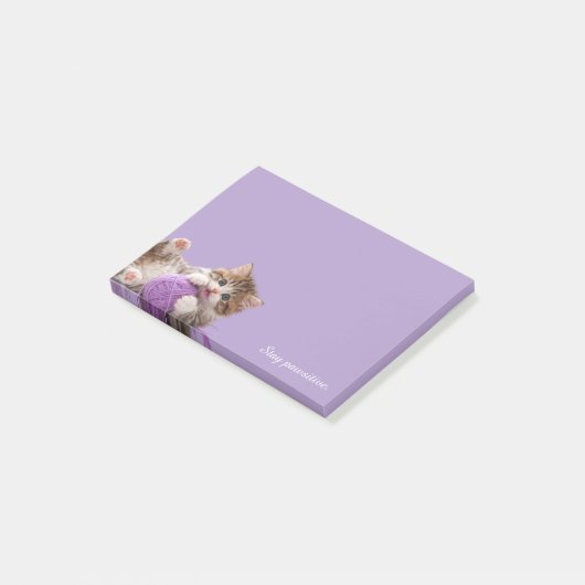Kitten Blijf Positief Plaknotities Post-it® Notes (Schuin)