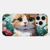 Kitten & Bloemen iPhone Hoesje (Achterkant horizontaal)