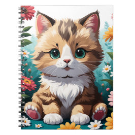 Kitten & Bloemen Notitieboek