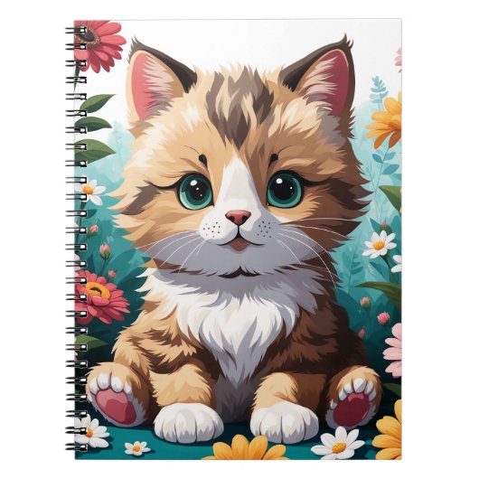 Kitten & Bloemen Notitieboek (Voorkant)