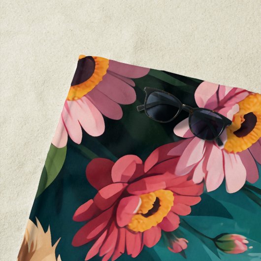 Kitten & Bloemen Strandlaken (In situ)