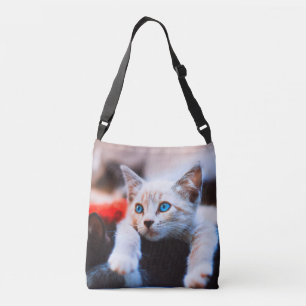 Kitten Blue Eyed Schattig Cute Cat Crossbody Tas