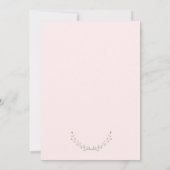 Kitten Blush Floral Birthday Party Kaart (Achterkant)