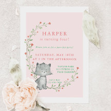 Kitten Blush Floral Birthday Party
