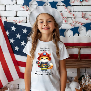 Kitten brandweerman klaar voor actie! t-shirt