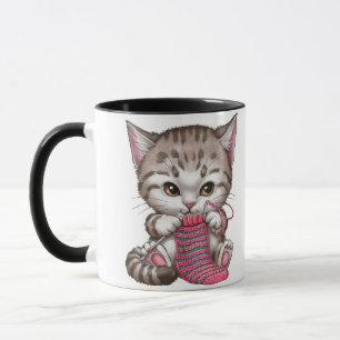 Kitten breien voor kat- en ambachtsliefhebbers mok