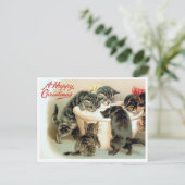 kitten Briefkaart - Schattigee kerstkatten (Staand voorkant)